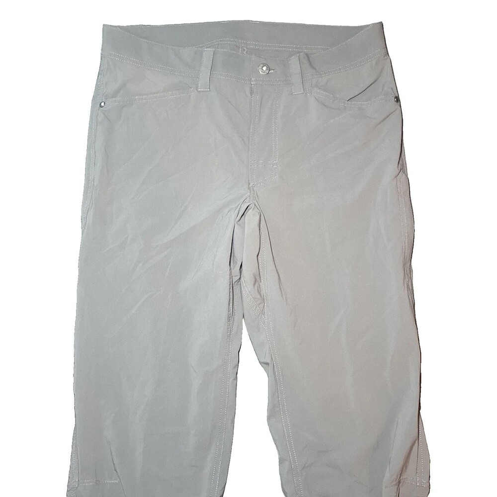 Ll Bean No Fly Zone Pants Mens 32x34 Gray Nylon Spandex Insect Repellent Hiking